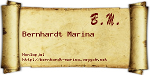 Bernhardt Marina névjegykártya